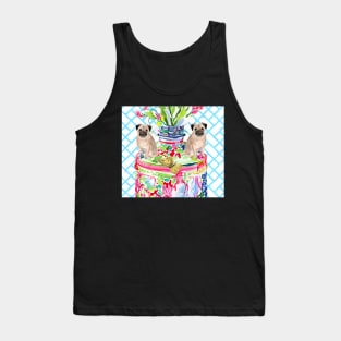 French bulldogs and chinoiserie jar Tank Top